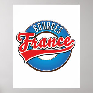 Bourges france Vintages Logo. Poster