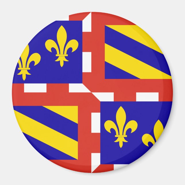 Bourgogne-Flagge Magnet (Vorne)