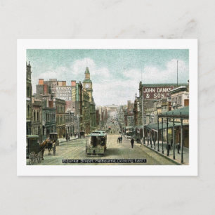 Bourke St., Melbourne, Australien Vintag Postkarte