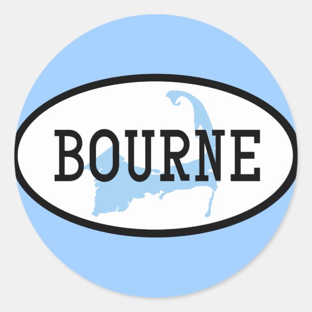 Bourne, MA Sticker (Vorderseite)