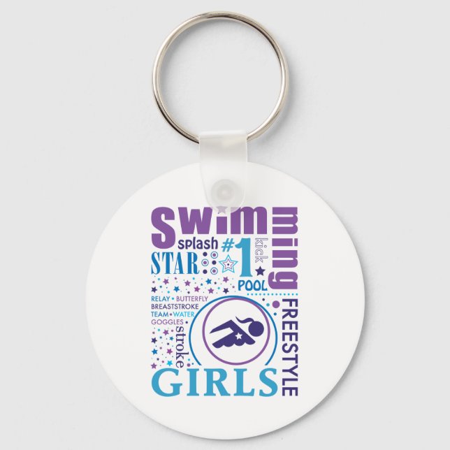 Bourne Schwimmen Schlüsselanhänger (Vorderseite)