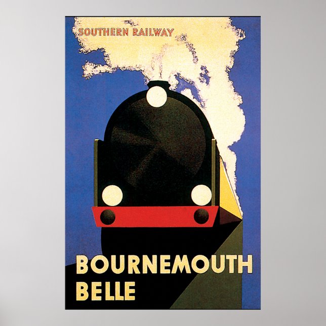 Bournemouth Belle Art Deco Poster (Vorne)