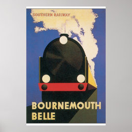 Bournemouth Belle Vintage Travel Poster