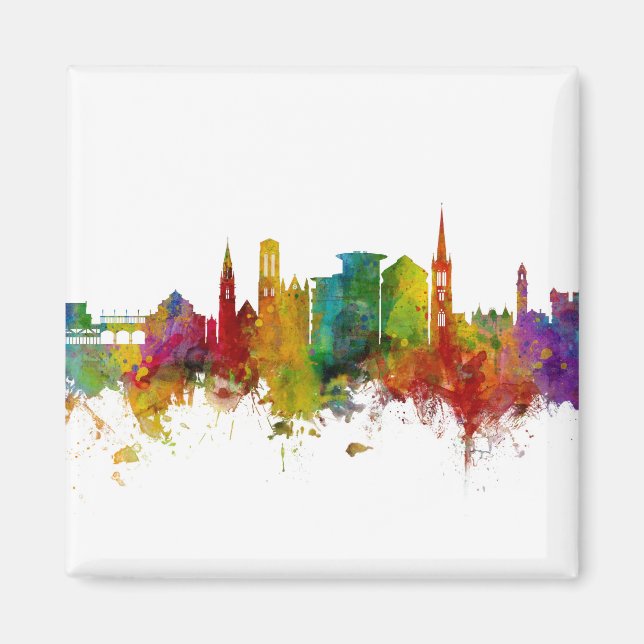 Bournemouth England Skyline Magnet (Vorne)