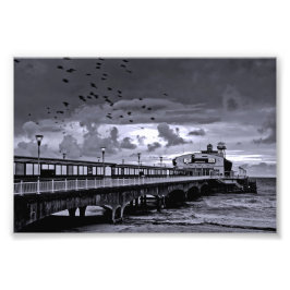 Bournemouth Pier and Beach Dorset England Fotodruck