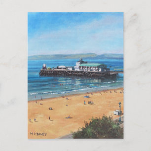 Bournemouth Pier Sommervormittag ab Steigung Postkarte