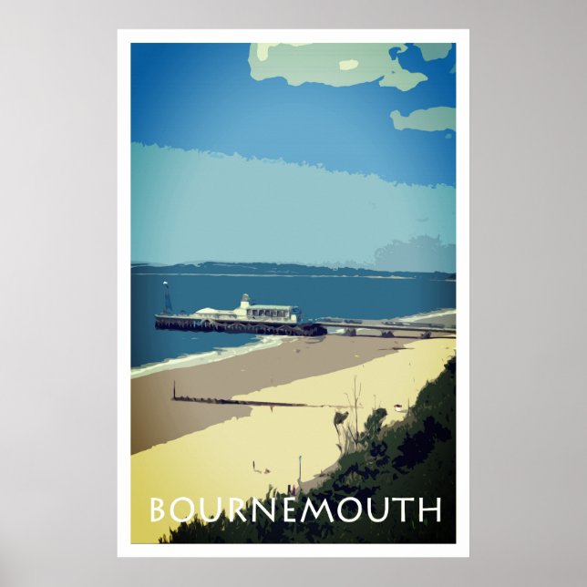 BOURNEMOUTH Vintag Style Poster (Vorne)