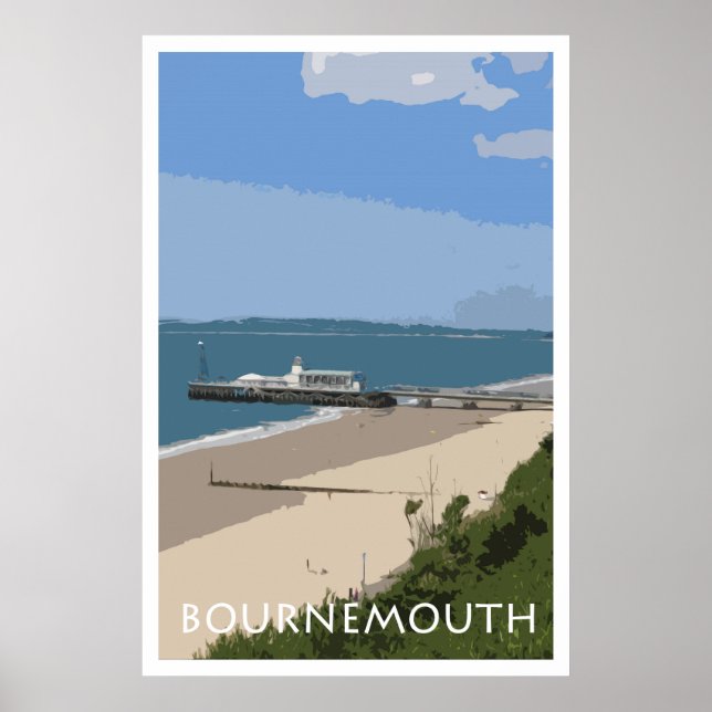 BOURNEMOUTH Vintag Style Poster (Vorne)