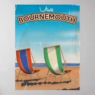 Bournemouth Vintage Reiseplakat Poster