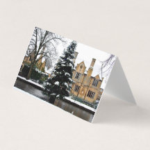 Bourton auf der Weihnachtsbaum-Cotswolds-Karte