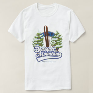 Bousquet Mountain Massachusetts Skilogos T-Shirt