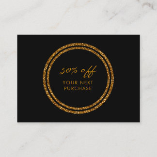 Boutique Black and Gold Discount Coupon