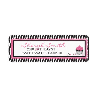 Boutique Chic Cupcake Return Label B