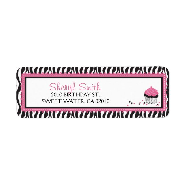 Boutique Chic Cupcake-Rückgabezeichen (Vorne)