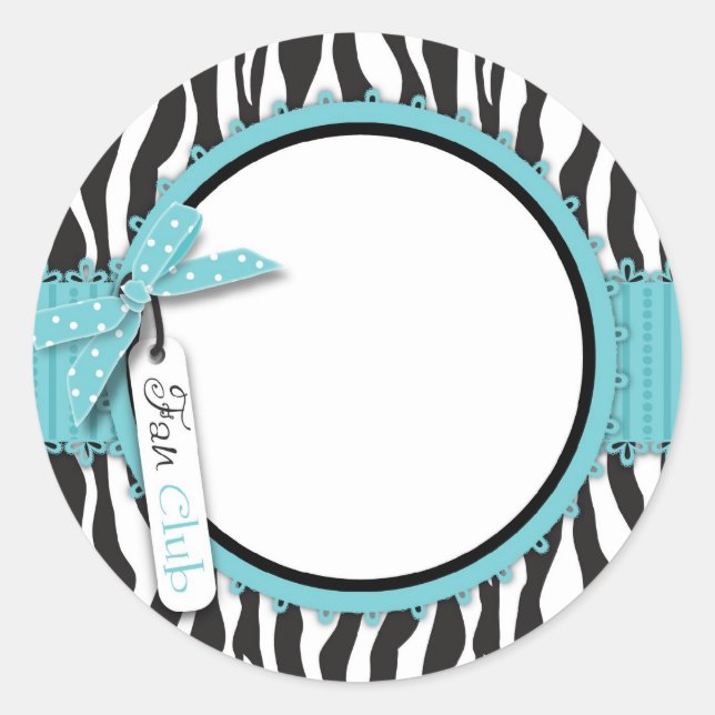 Boutique Chic Sticker Aqua (Vorderseite)
