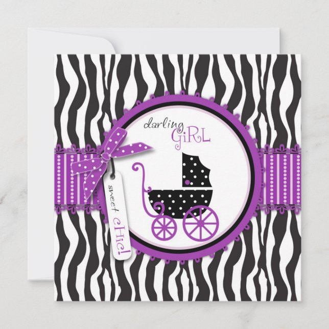 Boutique Chic Violet Einladung Square (Vorderseite)
