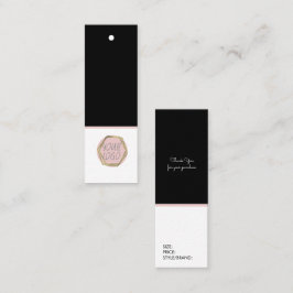 Boutique Closing-Branding-Größe Logo Pink Hang-Tag Mini Visitenkarte