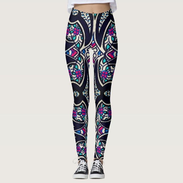 Boutique Design Digitale Kunst Leggings (Vorderseite)