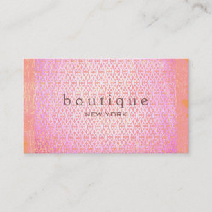 Boutique Exotische Mode Rosa Eleganter Chic Visitenkarte