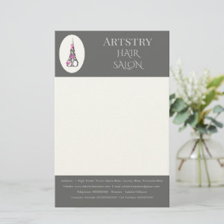 Boutique-Frisiersalon-Geschäfts-Branding-Brief Briefpapier