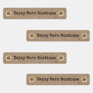 Boutique Gewebe Kleidung Labels Kraft Daisy Etiketten