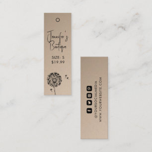 Boutique-Kleidung Floral Small Business Branding Telefonnummerkarte