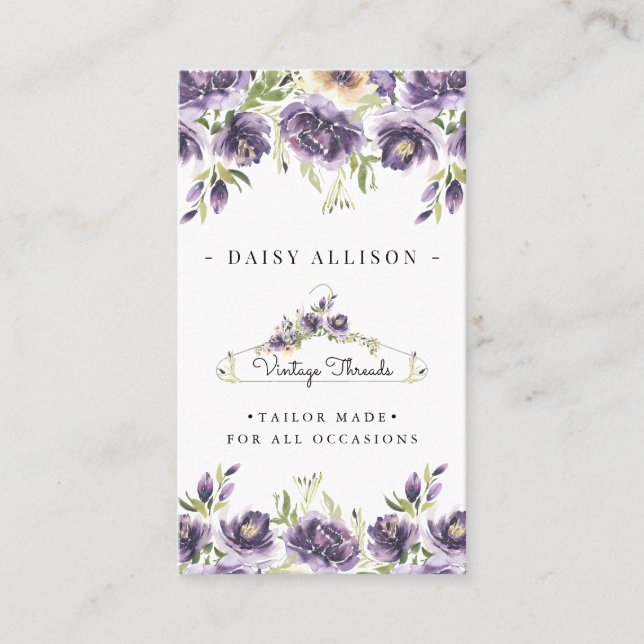 Boutique | Logo für Blumenbekleidung Visitenkarte (Vorderseite)