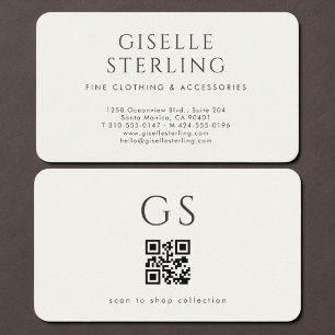 Boutique Mode QR-Code Visitenkarte