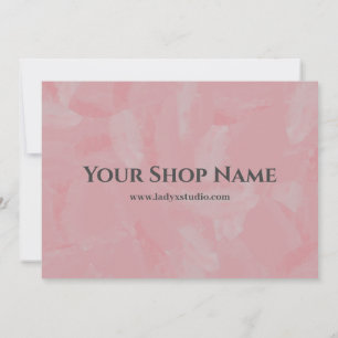 Boutique Rosa Ölgemälde Danke Rabatt Einladung