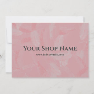 Boutique Rosa Ölgemälde Danke Rabatt Einladung