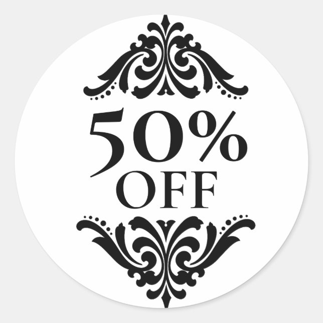 Boutique-Shop-Geschäft Prozentualer Anteil an Labe Runder Aufkleber (Vorderseite)