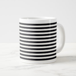 Boutique Streifen Schwarz/Weiß - Jumbo-Tasse
