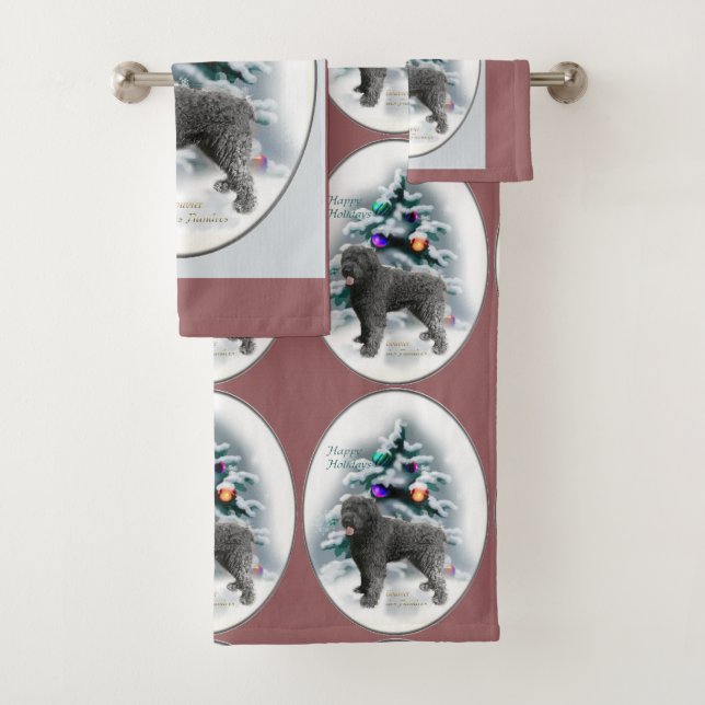 Bouvier des Flandres Christmas Badhandtuch Set (Insitu)
