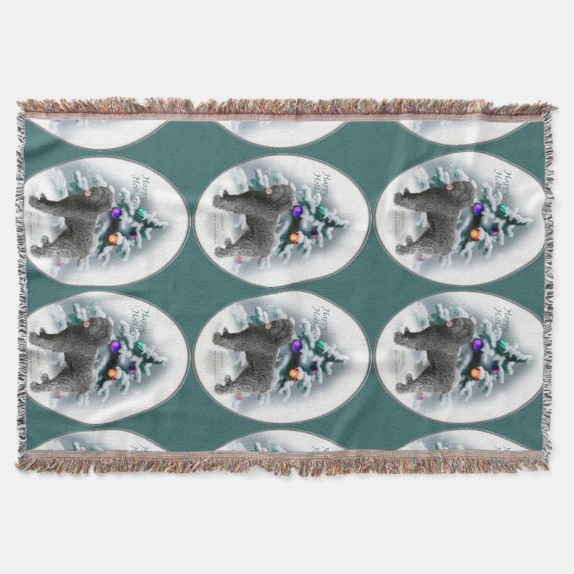 Bouvier des Flandres Christmas Decke (Vorderseite)