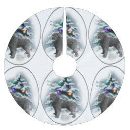 Bouvier des Flandres Christmas Polyester Weihnachtsbaumdecke