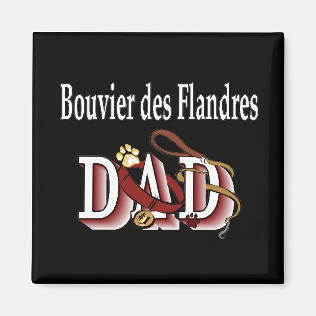 Bouvier des Flandres dad Magnet (Vorne)