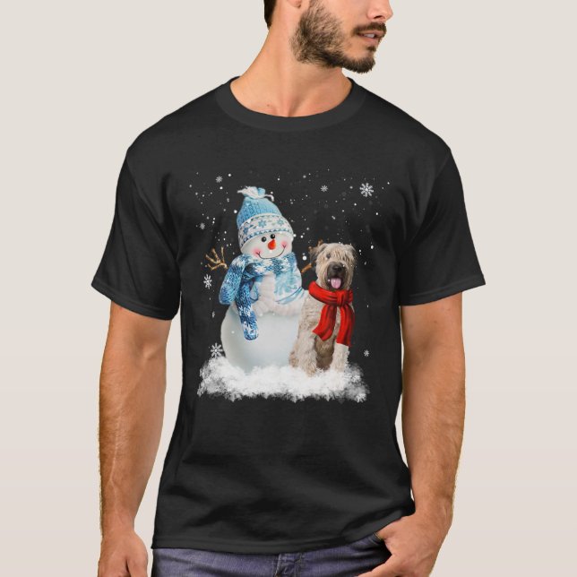 Bouvier Des Flandres Dog Christmas Snowman Christm T-Shirt (Vorderseite)