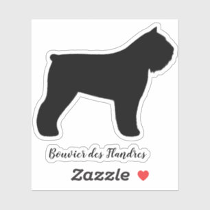 Bouvier des Flandres Dog Silhouette Cool Canine Aufkleber
