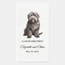 Bouvier des Flandres Dog Wedding Dinner Serviette
