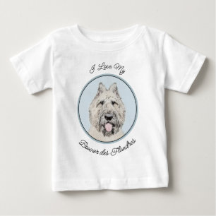 Bouvier des Flandres Gemälde - Originale Hundekuns Baby T-shirt