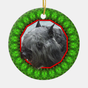 Bouvier DES Flandres glückliches Howliday Keramik Ornament