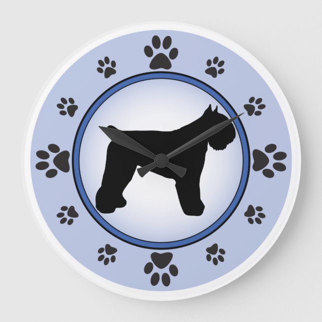 Bouvier des Flandres Große Wanduhr (Vorderseite)