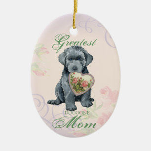 Bouvier des Flandres Herz Mama Keramik Keramik Ornament