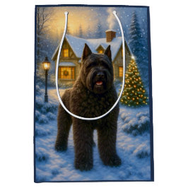 Bouvier des Flandres Holiday  Mittlere Geschenktüte
