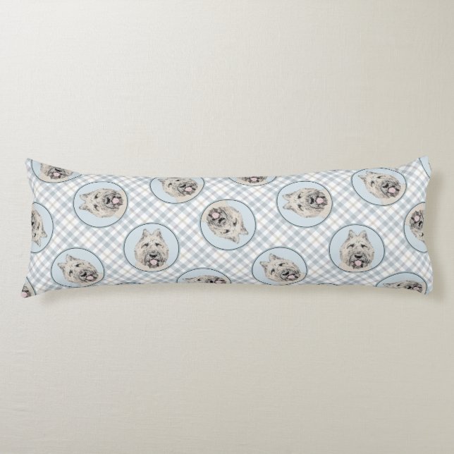 Bouvier des Flandres Painting Fawn Brindle Dog Kun Seitenschläferkissen (Vorderseite)