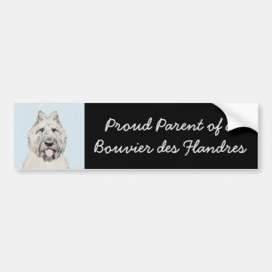 Bouvier des Flandres Painting - Original Dog Art Autoaufkleber
