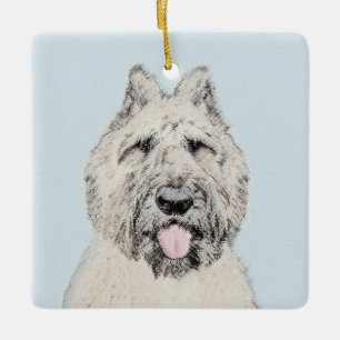 Bouvier des Flandres Painting - Original Dog Art Keramikornament