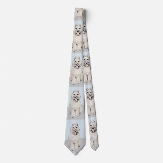 Bouvier des Flandres Painting - Original Dog Art Krawatte (Vorderseite)