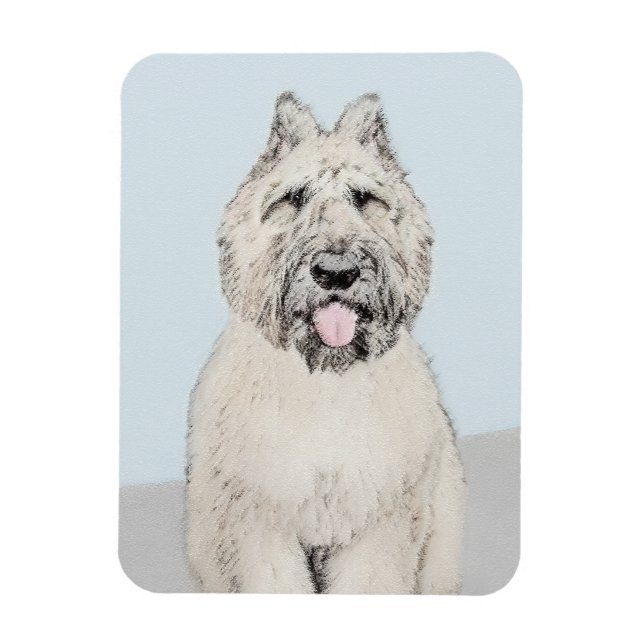 Bouvier des Flandres Painting - Original Dog Art Magnet (Vertikal)
