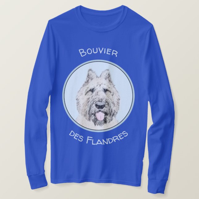 Bouvier des Flandres Painting - Original Dog Art T-Shirt (Design vorne)